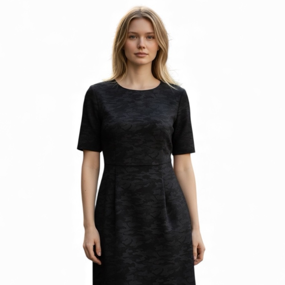 DREW CAMO Black Short Sleeve Drew Dress Size S